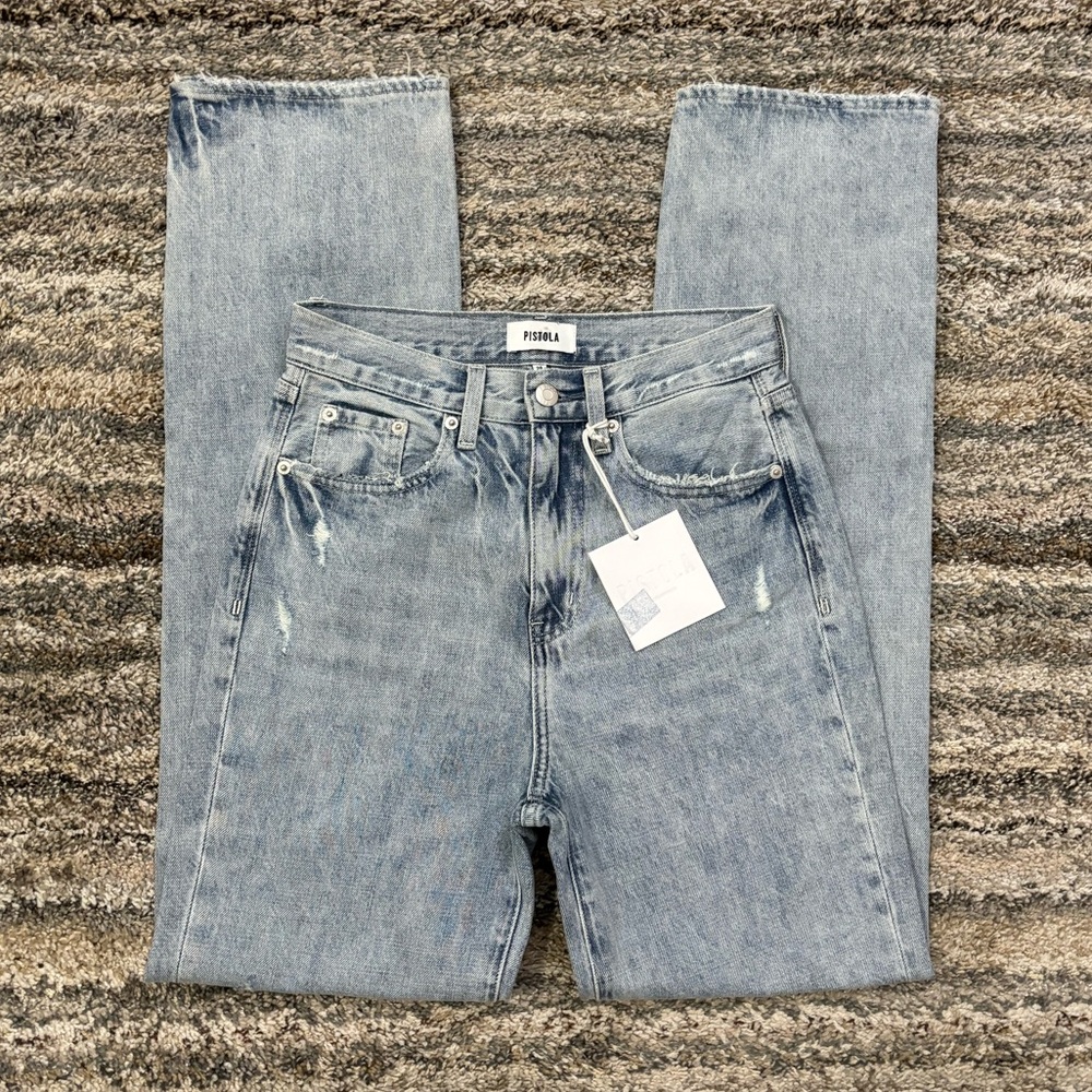Pistola Super High Rise Straight Leg Jeans Sz 24 | Pistola Straight Leg Jean